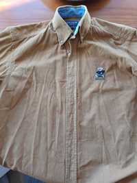 Camisa de Bombazine fina cor Camel