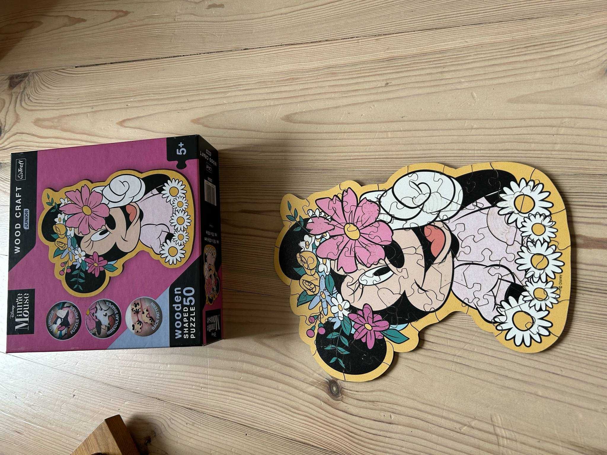Puzzle drewniane Minnie Mouse Trefl 50 elementów