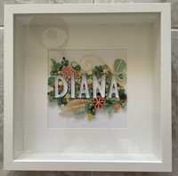 Moldura quadro decoração nome diana