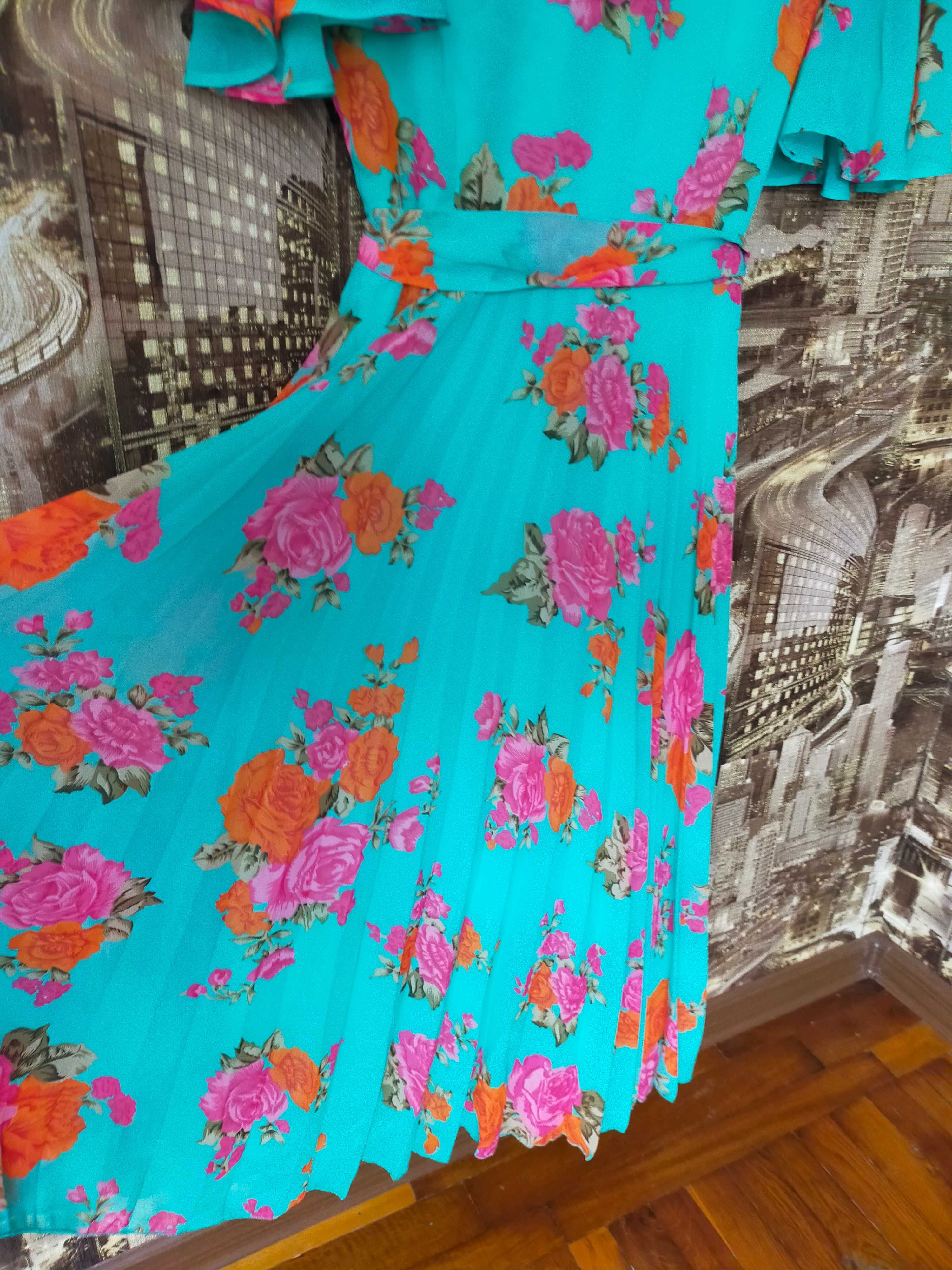 Шифонова сукня-плісе від asos