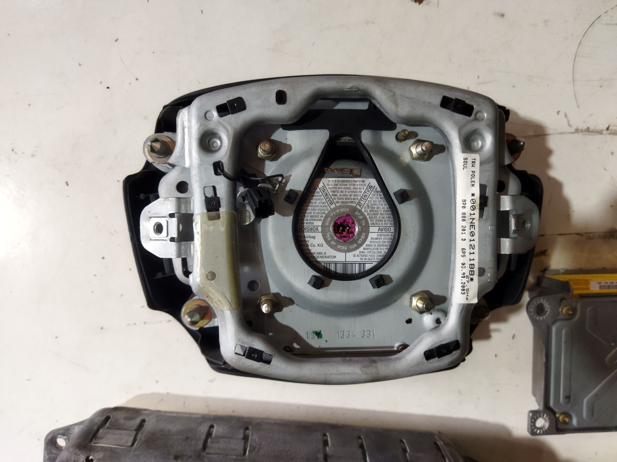 Conjunto airbag Audi A3 2003 com centralina