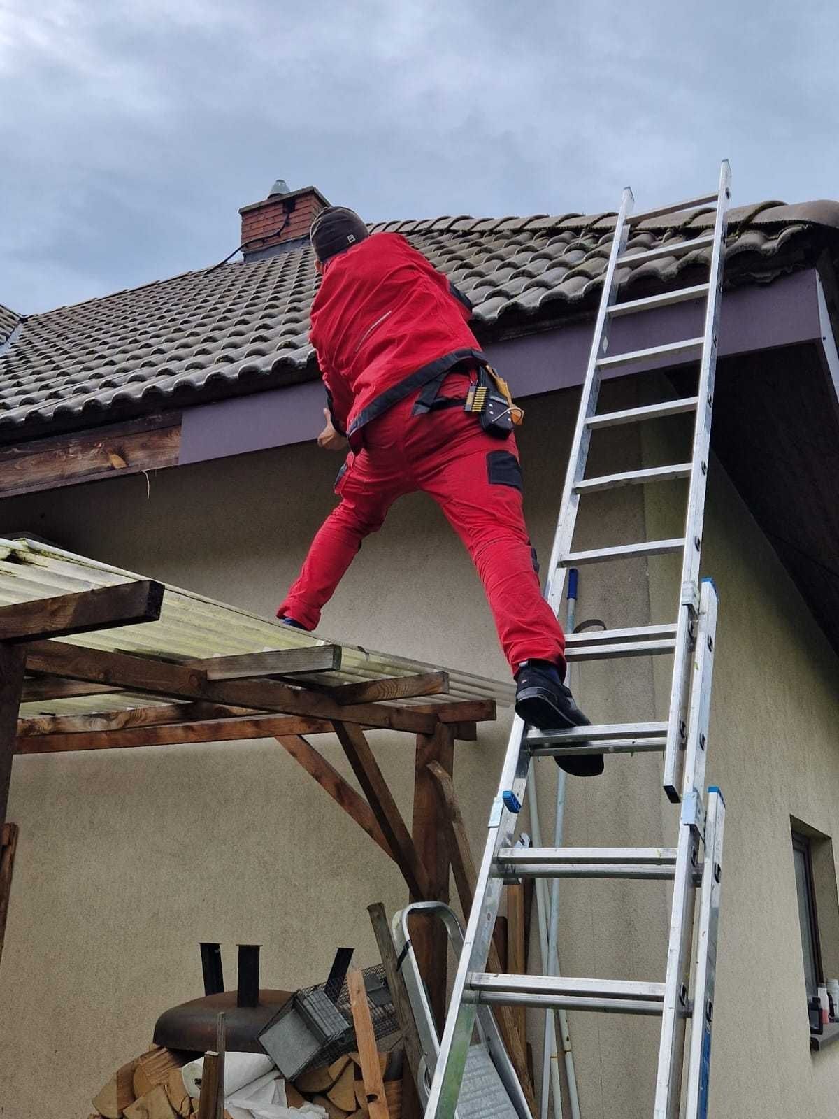 Przecieki dekarz naprawa dachu kominy uszczelnienie papa dachówka gont