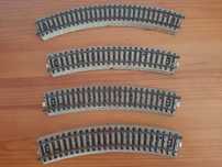 Conjunto de 4 Linhas metálicas de Comboios Marklin Escala H0