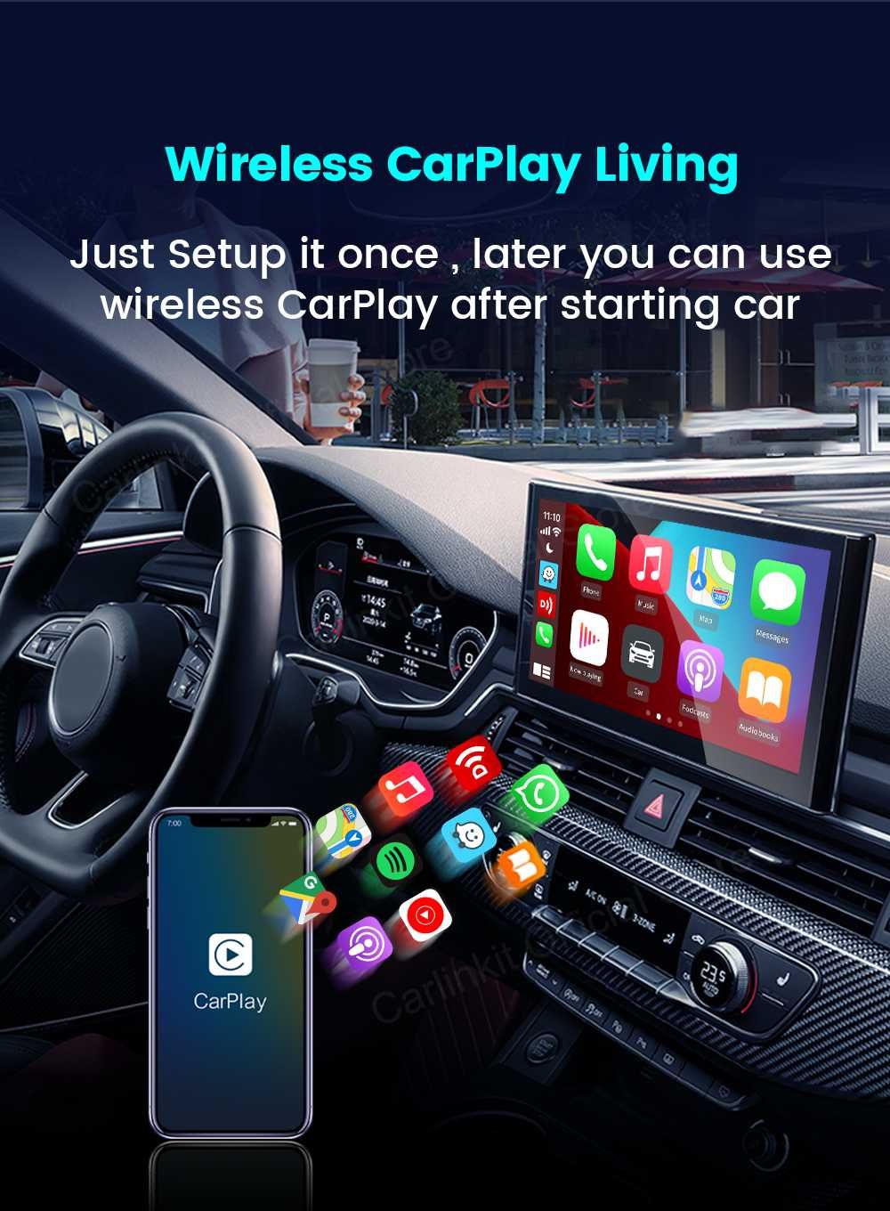 CarlinKit 4.0 - адаптер для беспроводного Apple CarPlay карплей