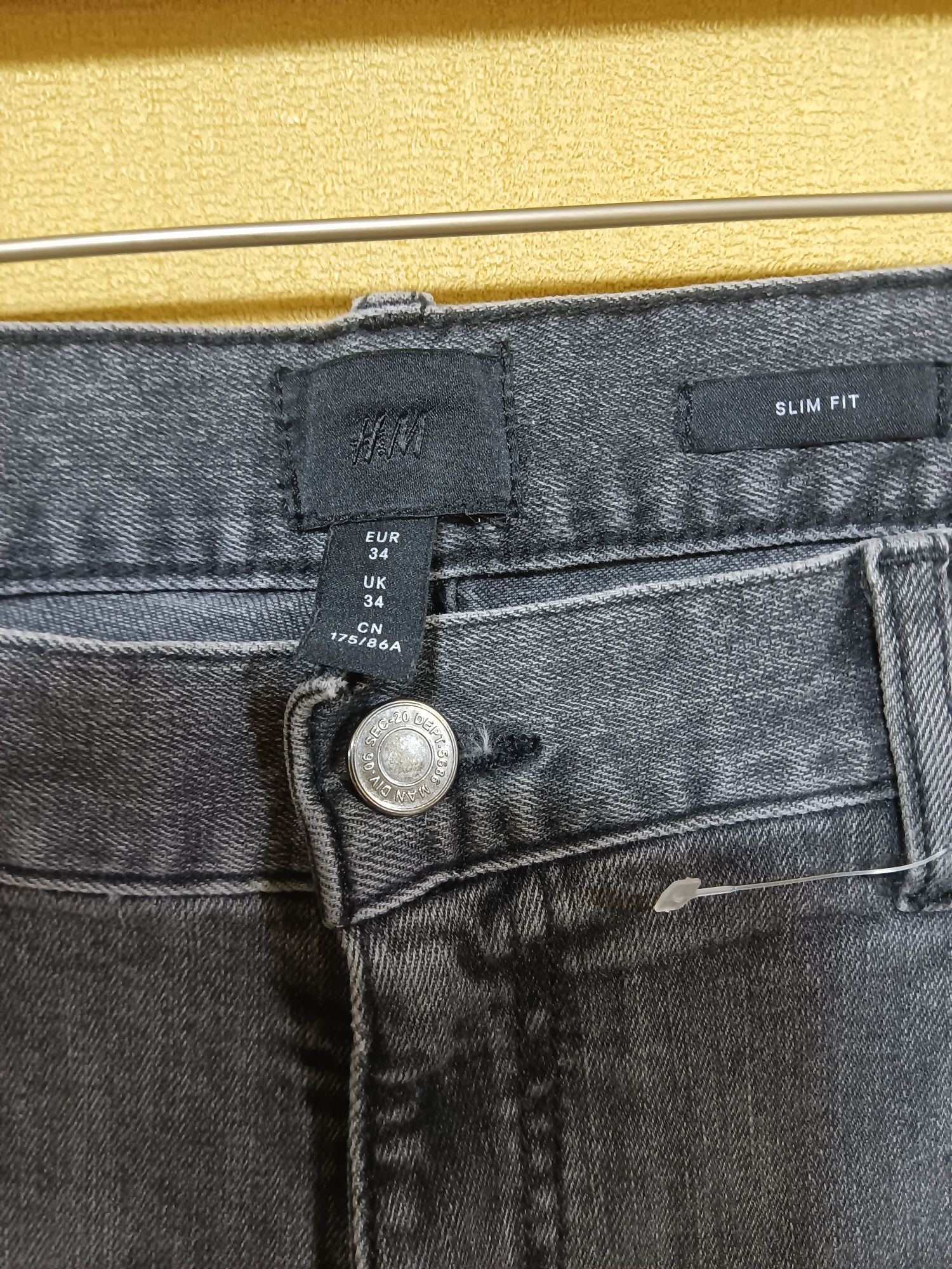 Шорти чоловічі джинсові H&M slim fit стрейч L- w34"