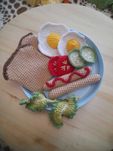 Śniadanie - zabawki do kuchni dziecięcej. Szydełko.