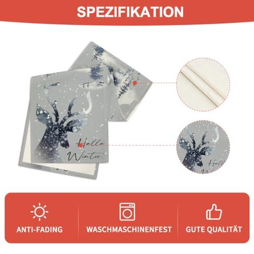 Bieżnik świąteczny zimowy 40x100cm renifer Boże narodzenie BI14