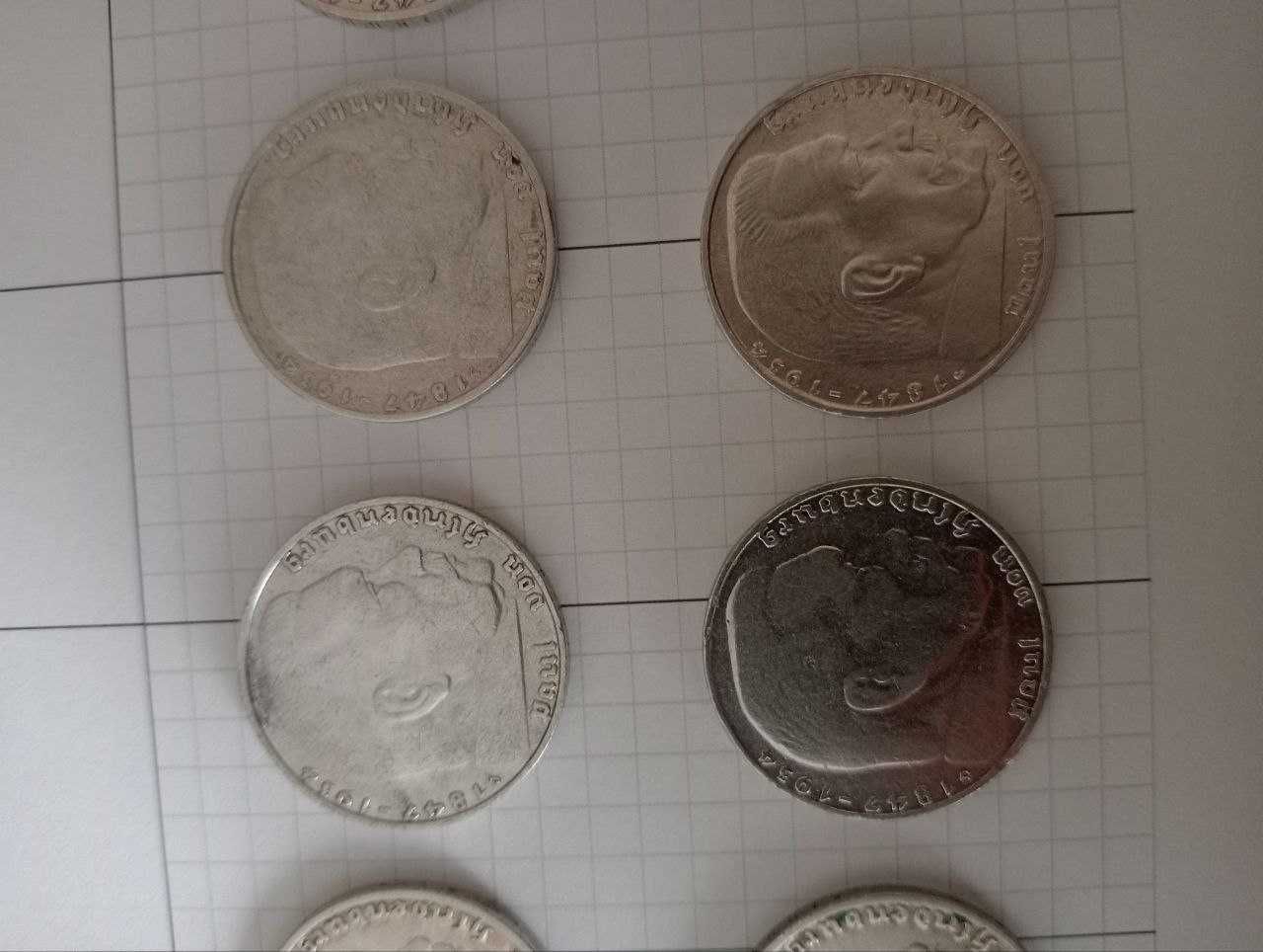 2 марки 3 рейх 1937-1939, 5 марок 1936
