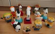 Figurki "Snoopy" oraz "Minionki" McDonald's