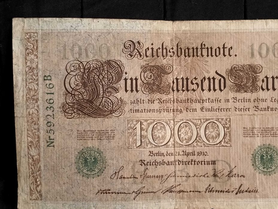 Banknot 1000 marek niemieckich 1910, Niemcy