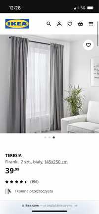 Firanki Teresia IKEA 145x250 8 sztuk