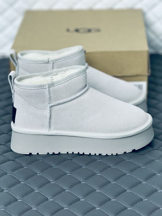 Ugg ultra mini latte zamsh platform Угг ультра міні змшеві на платформ