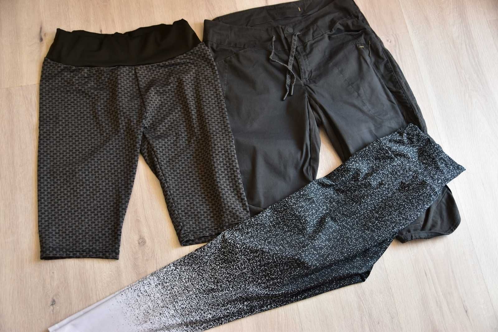 Spodnie trekkingowe + kolarki + leggincy - rozm. M (komplet - zestaw)