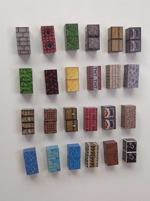 Klocki Magnetyczne Typu Minecraft Pojedyncze DIY Stem Montessori