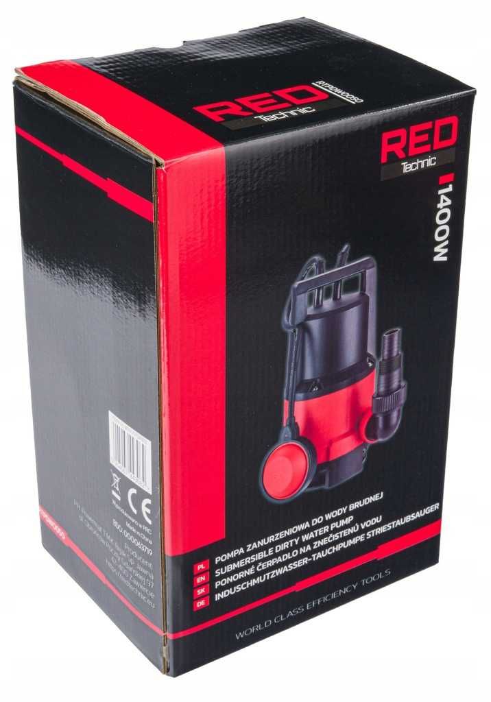 Pompa Zatapialna DO WODY Czystej Brudnej z Pływakiem 1400W RTPDW0050