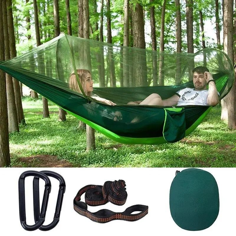 Туристический гамак с москитной сеткой UKC Hammock Net зеленый до 200