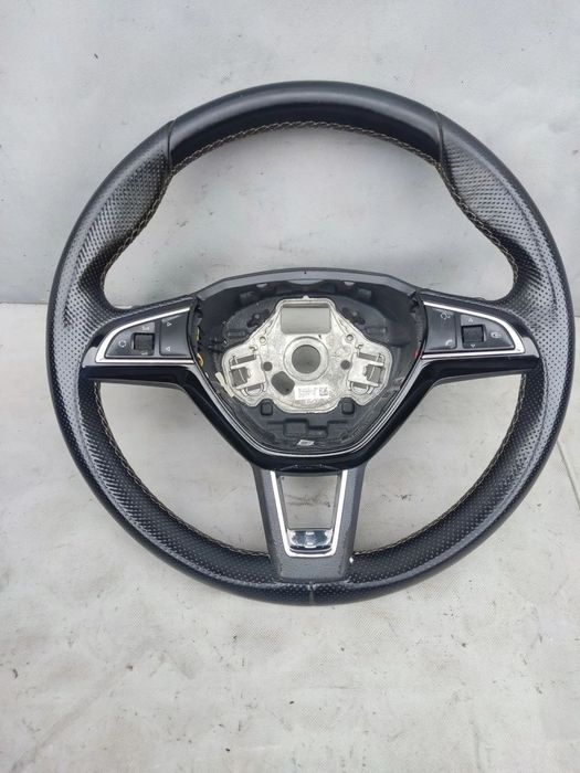 SKODA OCTAVIA III RS VRS KIEROWNICA SKÓRA MULTIFUNKCJA ŁOPATKI 5E0419091L