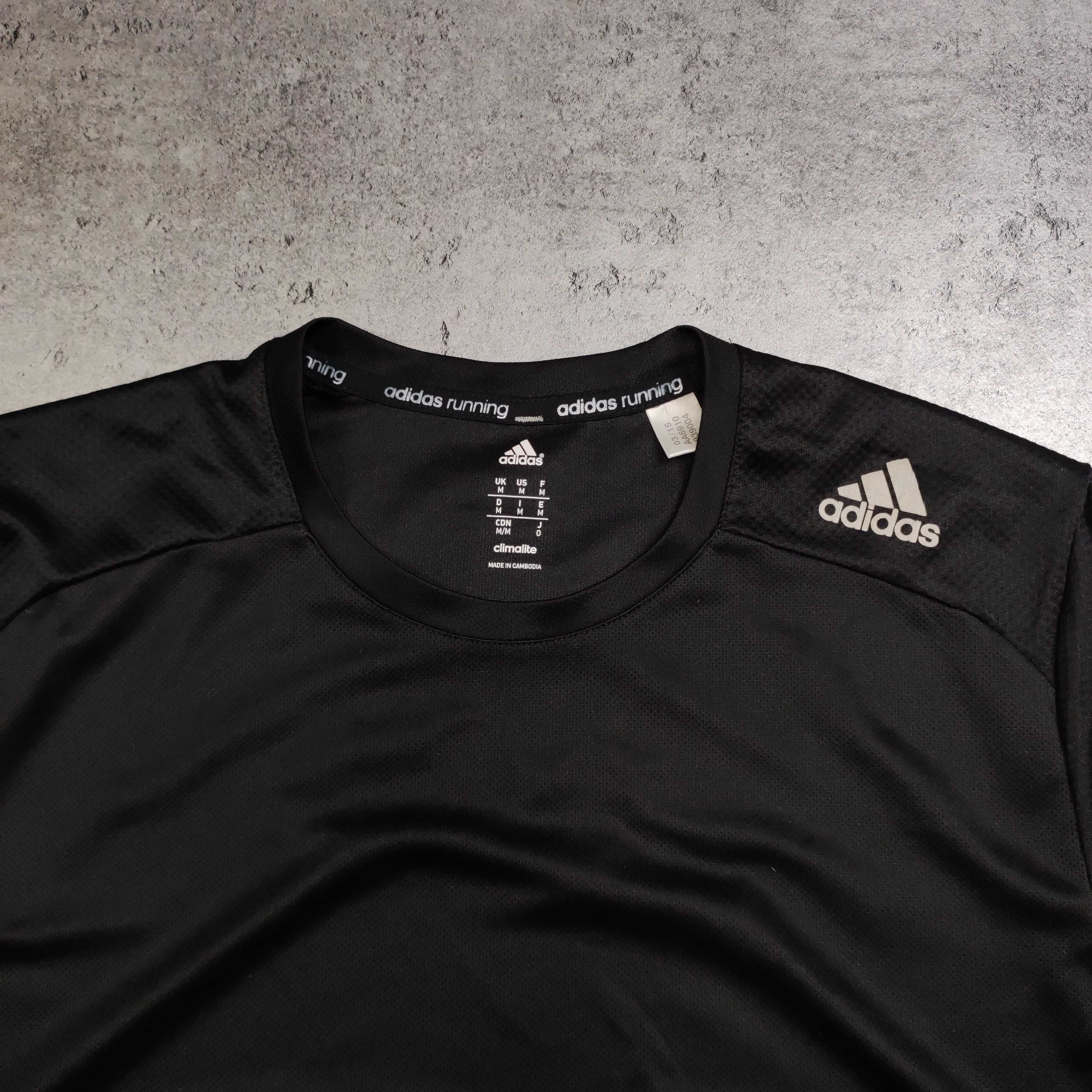 MĘSKA Koszulka Treningowa czarna ClimaCool Adidas GYM Active Bieganie