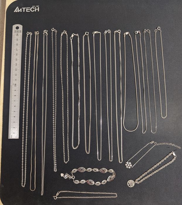 Срібні ланцюжки та браслети 925 проби