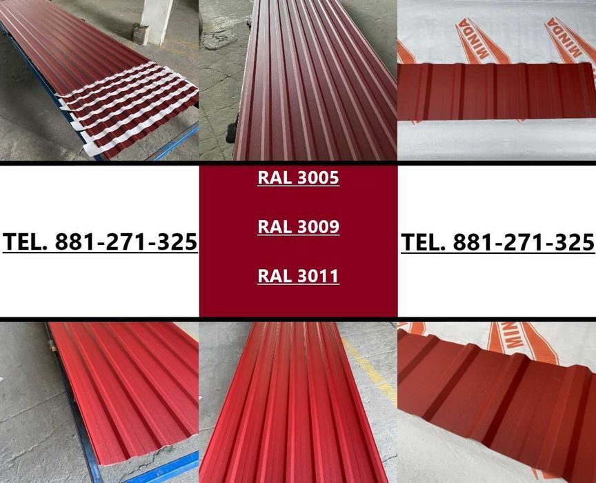 T18 Blacha trapezowa czerwona ! NA WYMIAR ! PRODUCENT !
