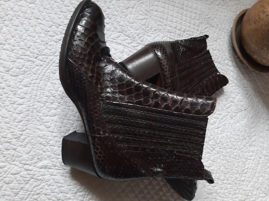Botki Alfredo Giantin – naturalna skóra wężowa made in italy 37/38