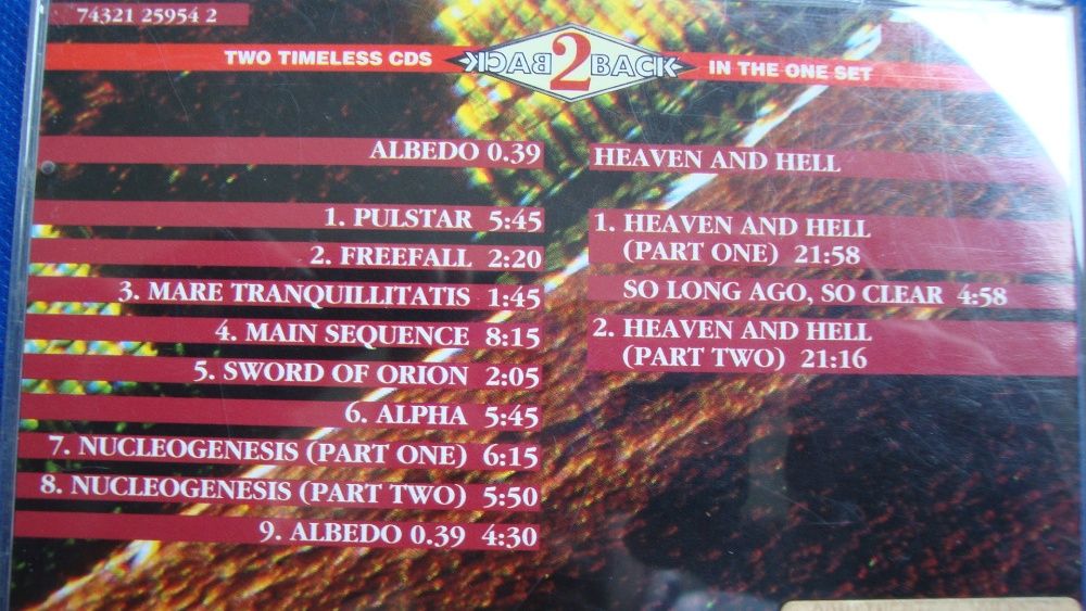 CD - Vangelis . Albedo 0.3 - Heaven and Hell
