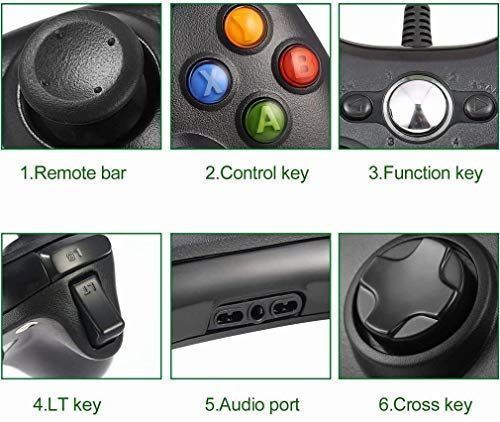 Kontroler przewodowy Diswoe Xbox 360 Gamepad do PC/Xbox 360