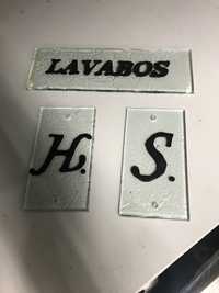 Placas de casa de banho em vidro pintado