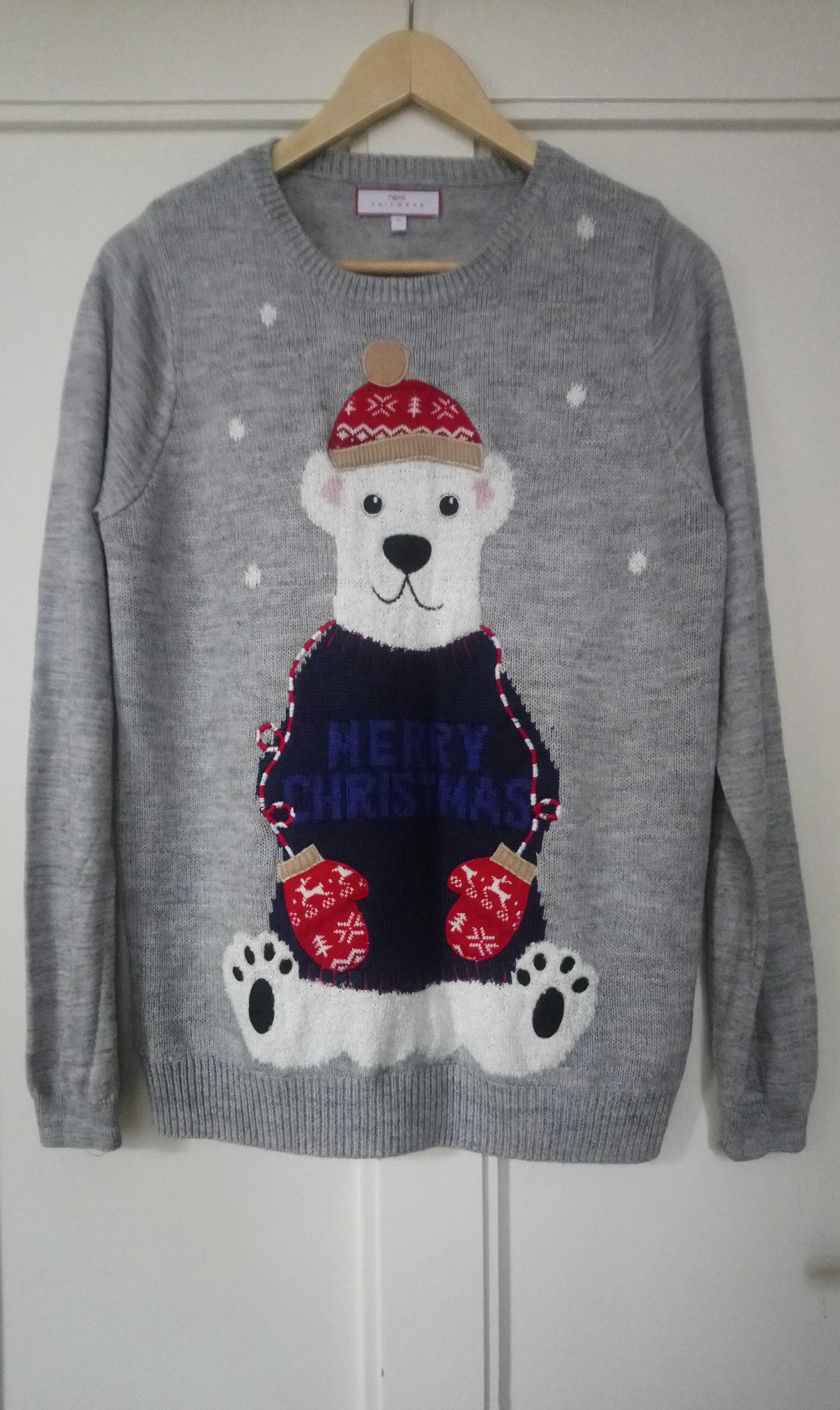 Sweter świąteczny z misiem