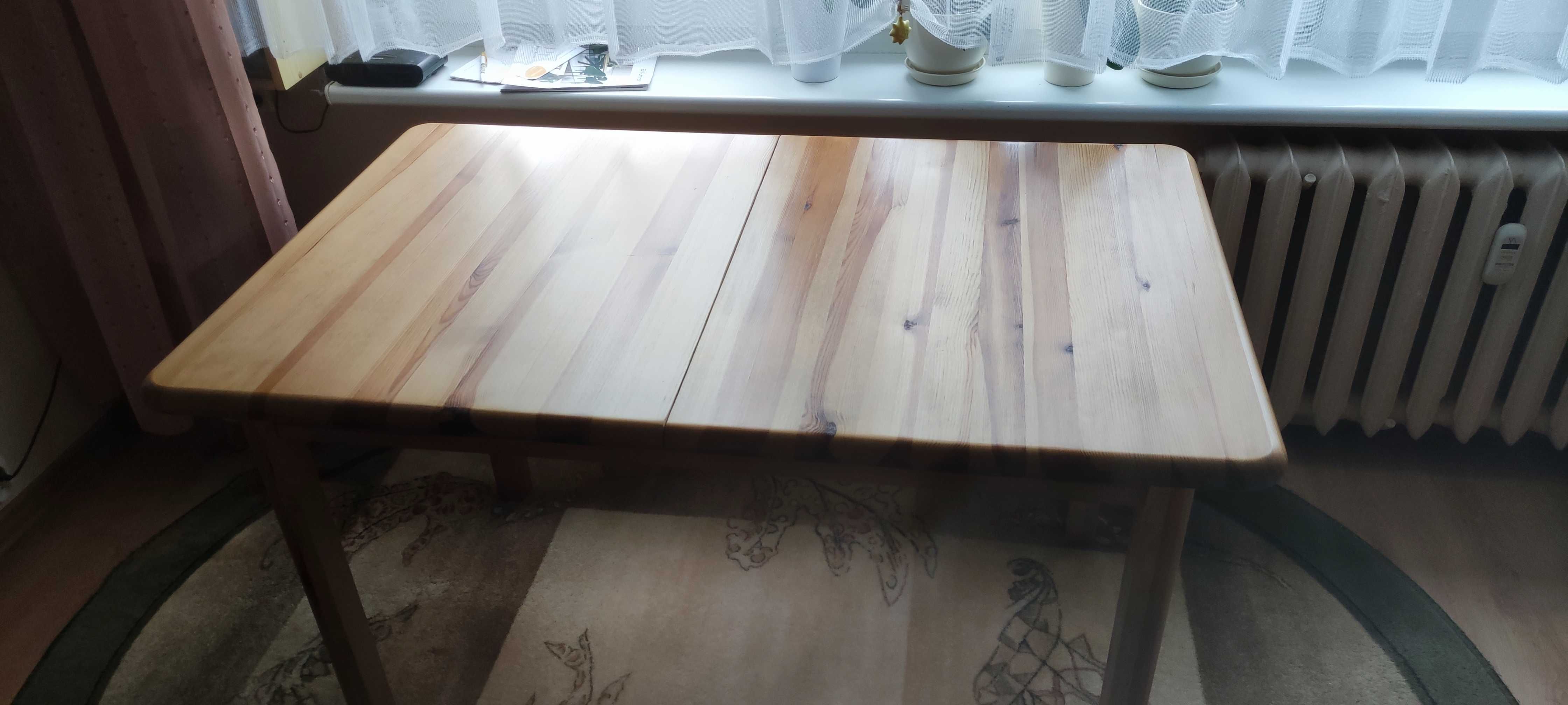Stół sosnowy rozkładany 130x80 (+wkładka 40cm)