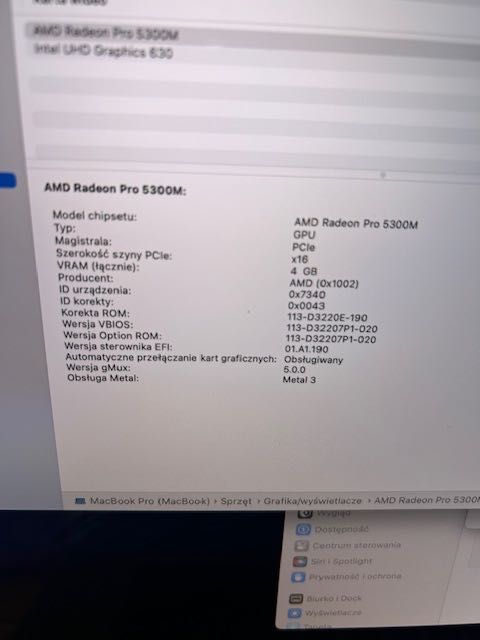 Macbook Pro A2141 16 Touch Bar i7/16GB/512SSD/Radeon Pro 4gb Szczecin