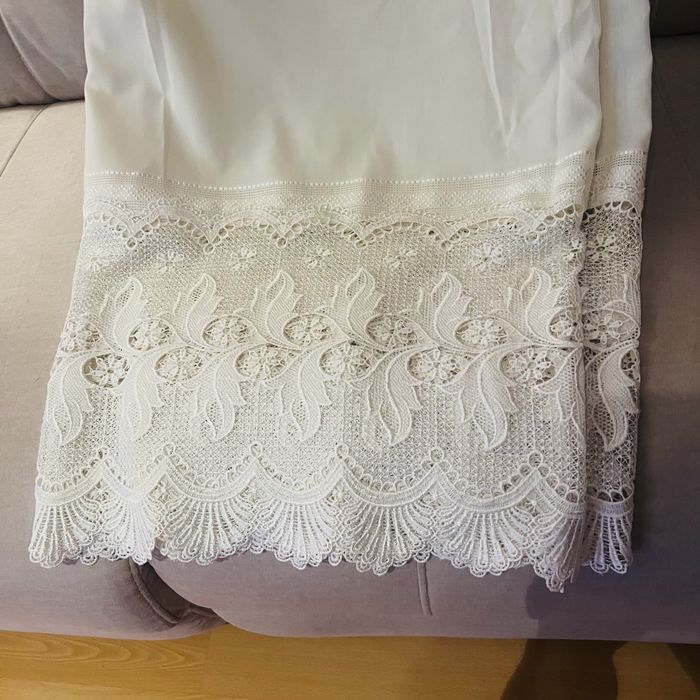 Cortinado cozinha branco- Alt.1x24. Larg; 2x16