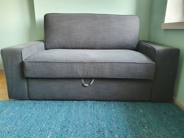 Ikea Vilasund dwuosobowa sofa rozkładana Szara grafitowa
