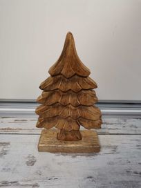 Piękna nowa figurka-choinka z drewna mango-wys. 27 cm, Boże Narodzenie