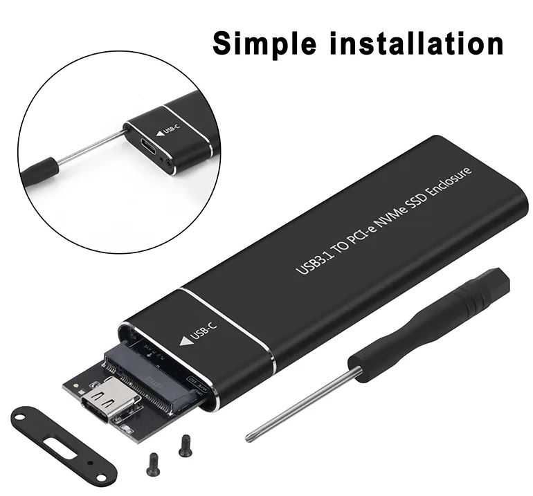Caixa externa para SSD M.2 SATA NVME | USB 3.1 | USB Tipo C