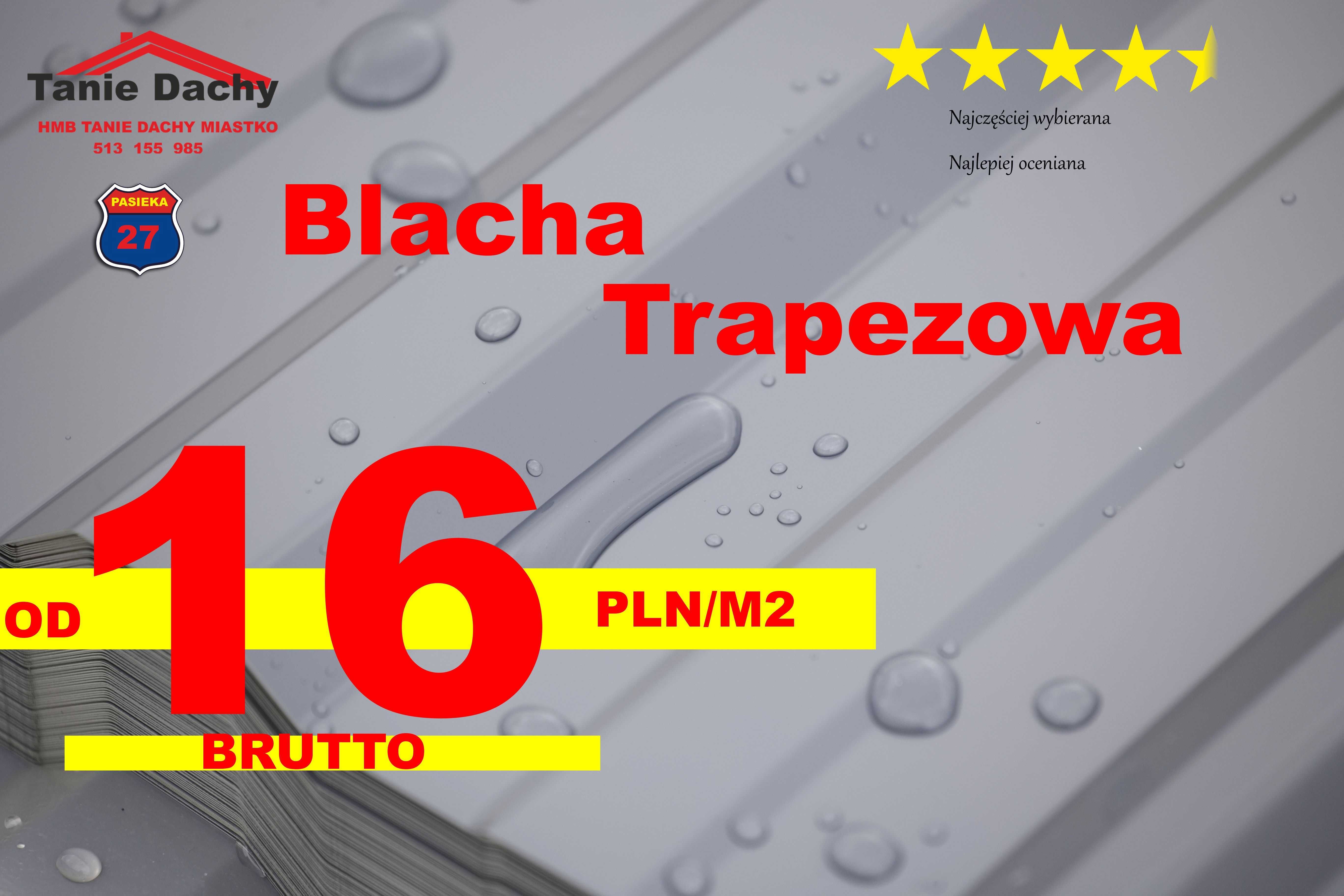 Blacha trapez trapezowa na dach cena brutto