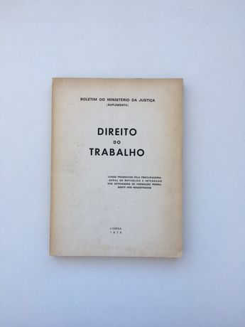 Livro Antigo - Direito do Trabalho (Publicação de 1979)