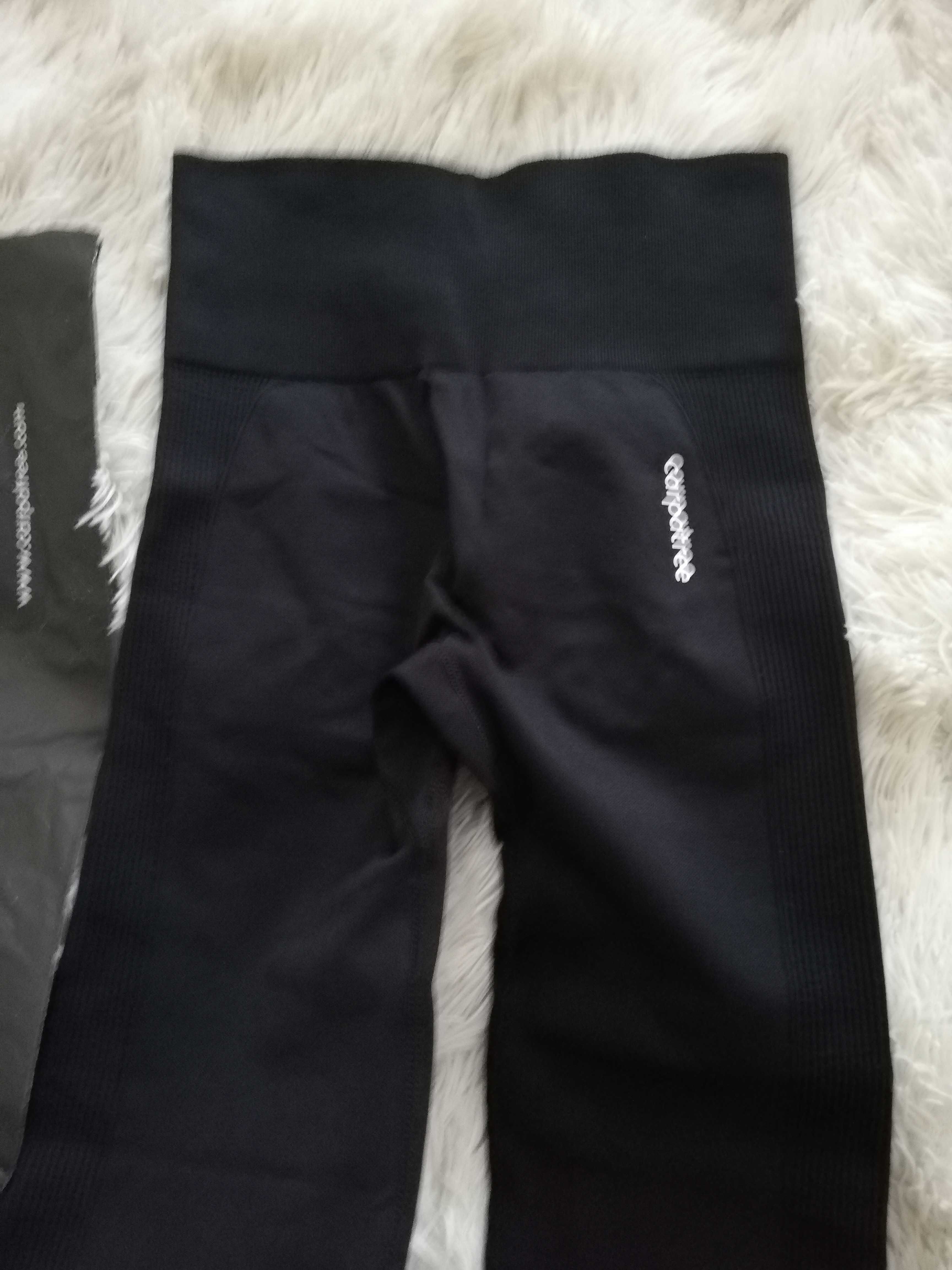 nowe czarne legginsy Carpatree Allure xs s 34 36 push-up allure xs s