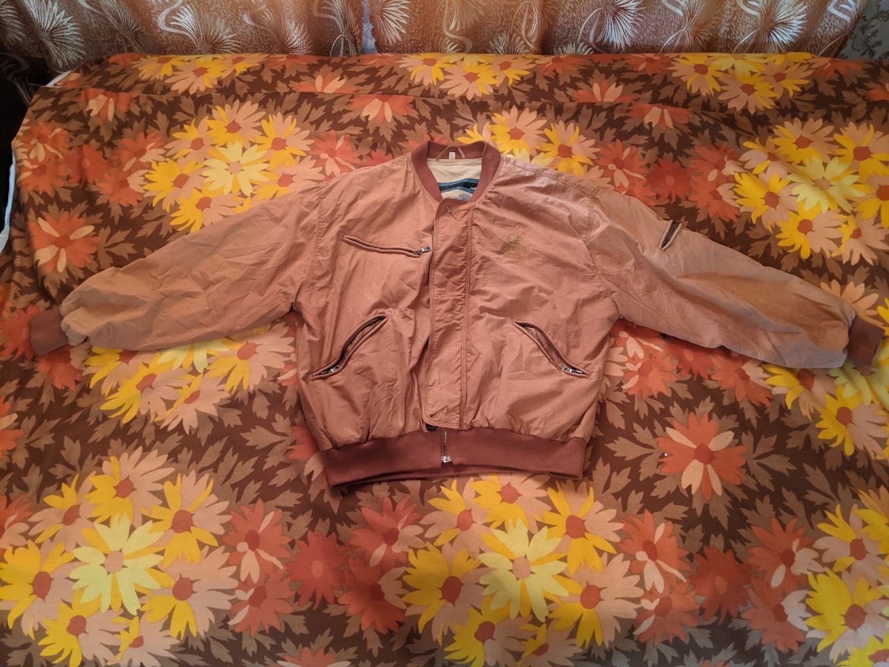 Чоловічий коричневий вінтажний бомбер M / Vintage jacket