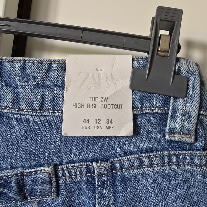 Spodnie dżinsy jeans Zara xl 42 xxl 44 bootcut zw collection high rise