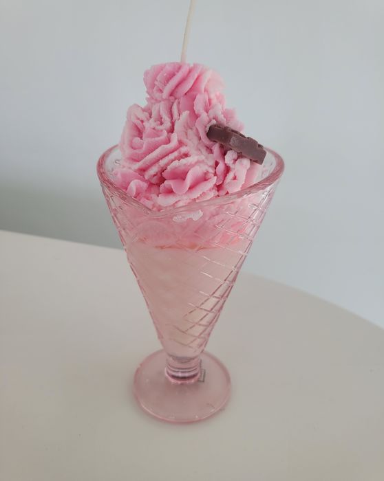 Świeczka sojowa naturalna cukierkowa wafel deser zapachowa duża