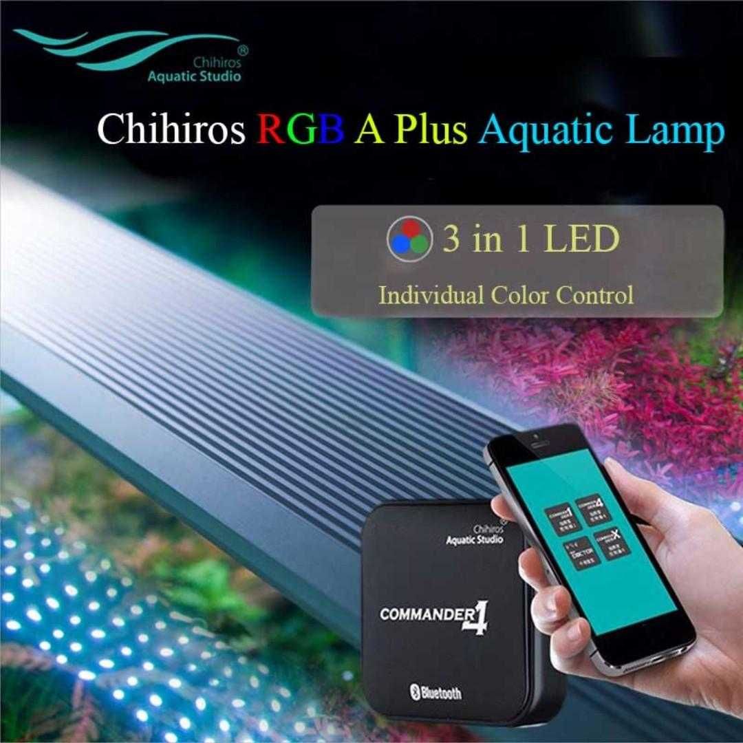 Calha aquário led pronta a funcionar chihiros RGB Aplus 601