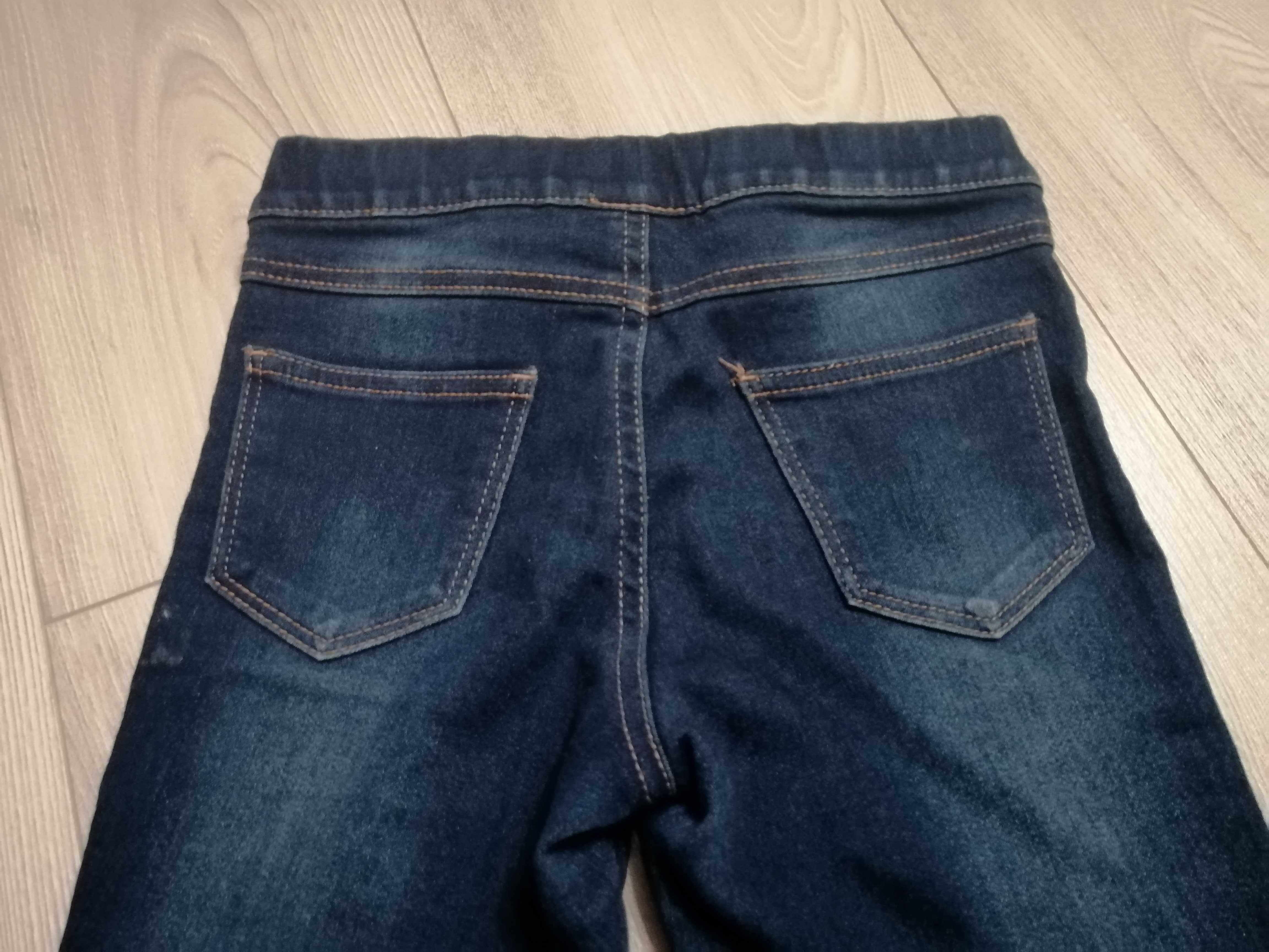 spodnie/legginsy jeansowe firmy Destination, dziewczynka, r. 128/134