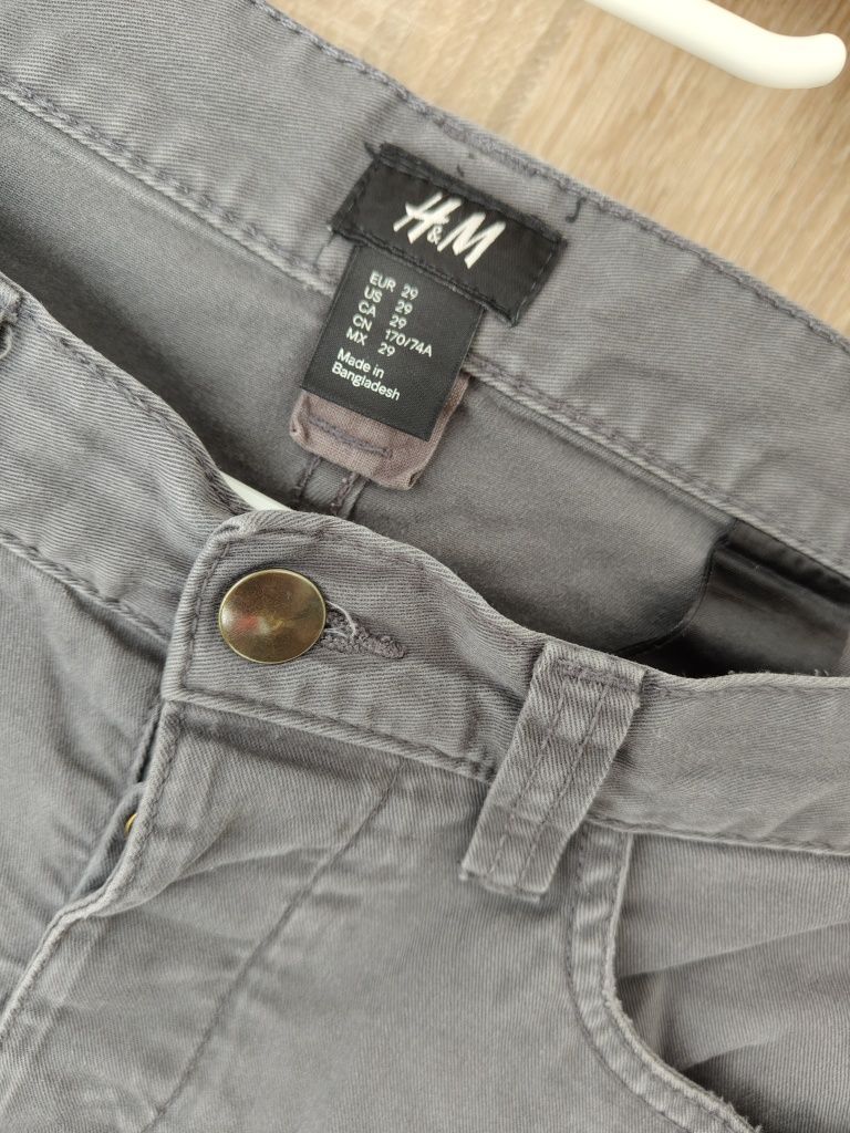 Spodnie materiałowe H&M szare M rurki