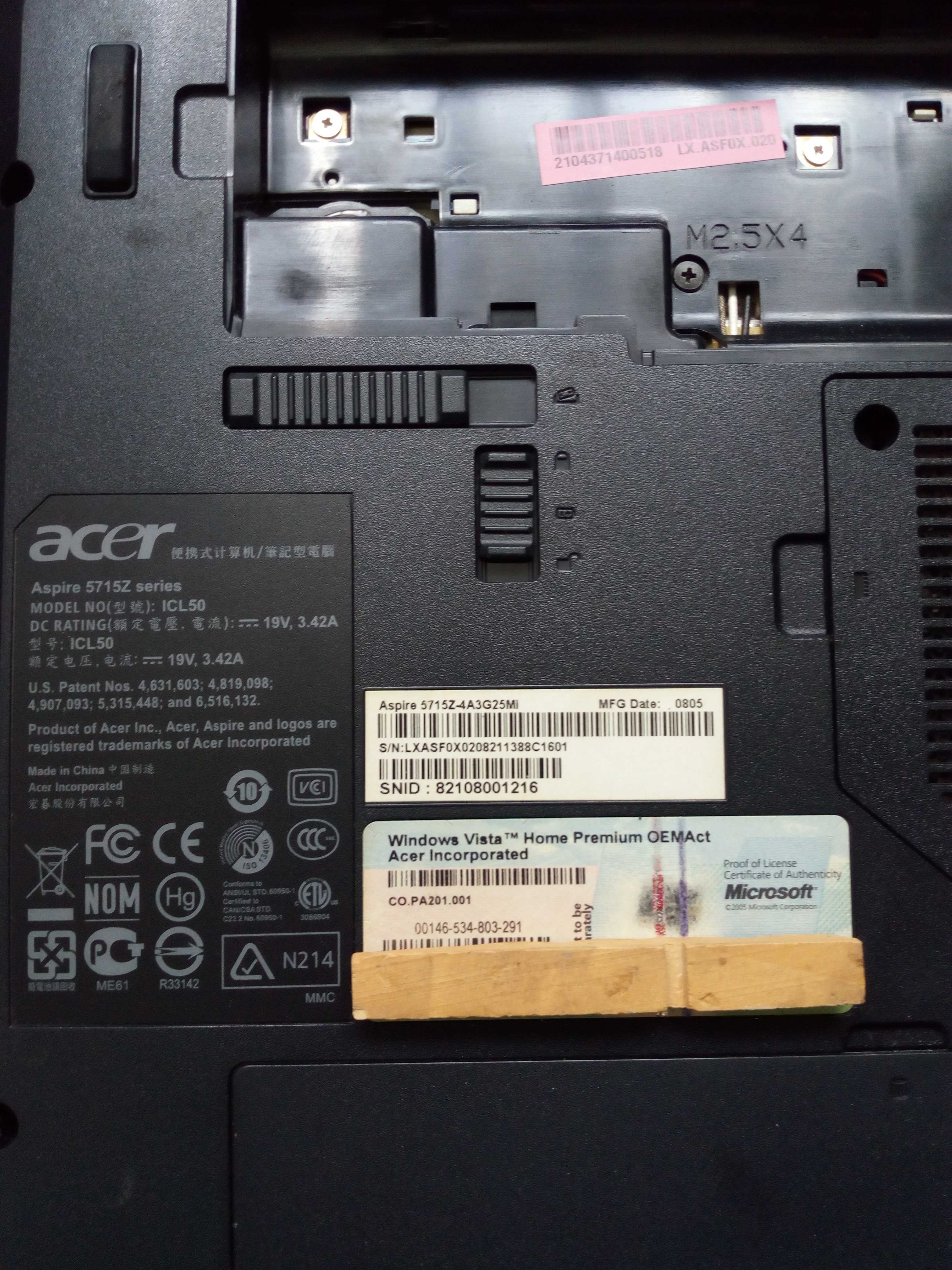 Portátil Acer Aspire