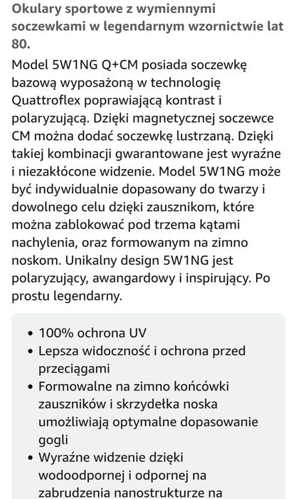 Okulary alpina rower narty -50% nowe z Niemiec