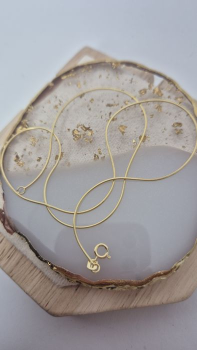 Nowy złoty łańcuszek żmijka żyłka 45 cm p. 585