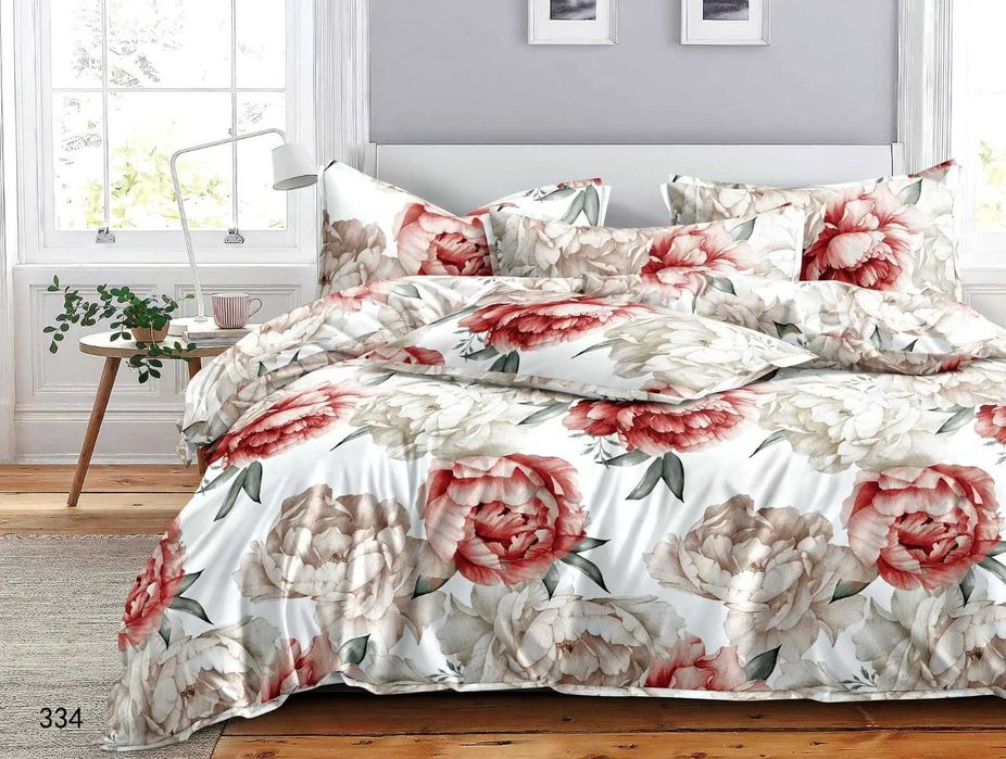 Pościel 160x200 satyna bawełniana z prześcieradłem