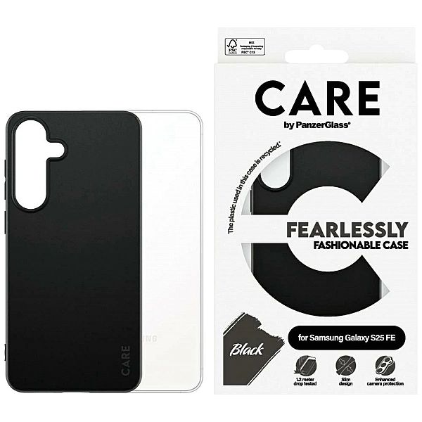 Etui CARE by PanzerGlass Fashion na Samsung Galaxy S25 FE - czarne