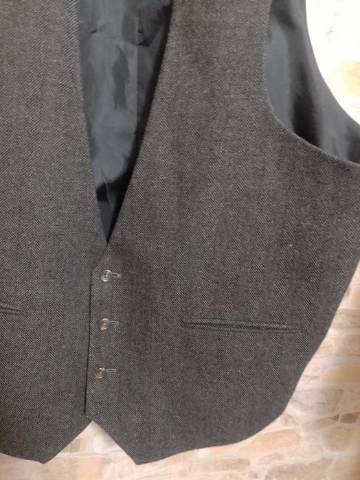 (2XL) ASOS/ Wełniana kamizelka garniturowa z Londynu